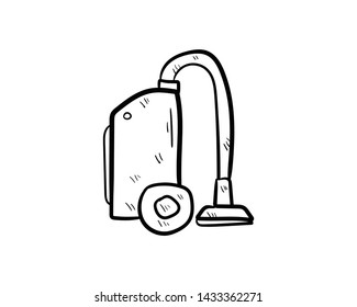 vacum cleaner doodle hand draw drawing vector