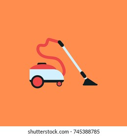 vacum cleaner  isolated vector in red background