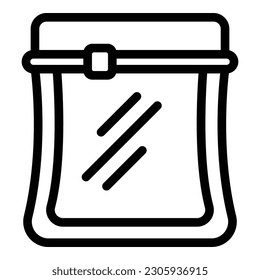 Vacuum bag icon outline vector. Plastic food. Meat fish