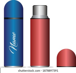 vacuum bottle design as a template, EPS vector file, editable and scalable.