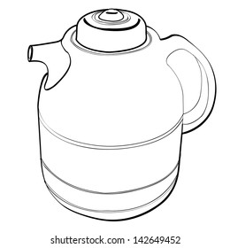 vacuum bottle outline vector 