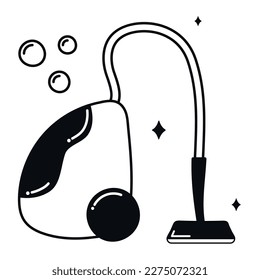 vacuum with bubbles over white