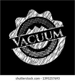 Vacuum chalk emblem. Vector Illustration. Detailed.