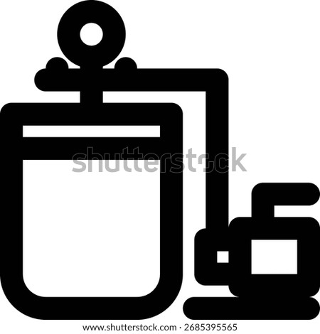 Vacuum Chamber, Enclosure, Vacuum Pump Outline Icon