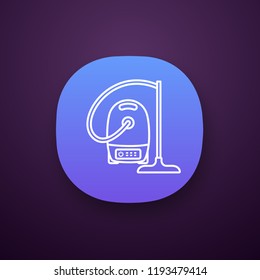 Vacuum cleaner app icon. Wet and dry vacuum. Household appliance. UI/UX user interface. Web or mobile application. Vector isolated illustration