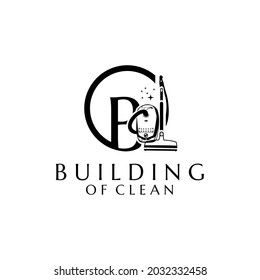 Vacuum Cleaner B letter logo. Suitable for the building maintenance industry, home, office, laundry, cleaning service etc.