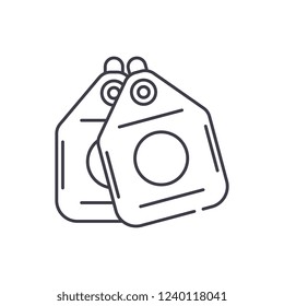 Vacuum cleaner bags line icon concept. Vacuum cleaner bags vector linear illustration, symbol, sign