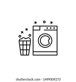 Vacuum cleaner basket wash icon. Element of hygiene icon