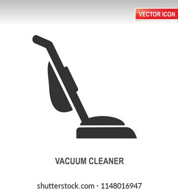 Vacuum Cleaner Black Vector Icon On White Background