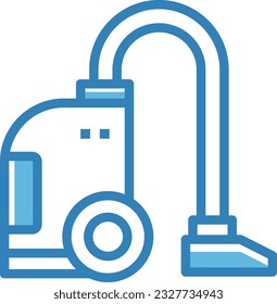 Icono azul del limpiador de vacío - Icono único, vector 