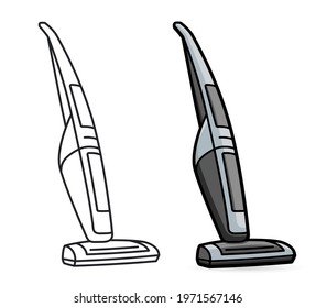 vacuum cleaner broom line icon