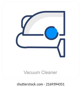 Vacuum Cleaner And Clean Icon Concept