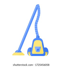Vacuum cleaner for cleaning the house isolated on a white background.  Equipment for cleaning the apartment. Vector illustration in flat style.