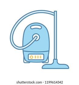Vacuum cleaner color icon. Wet and dry vacuum. Household appliance. Isolated vector illustration