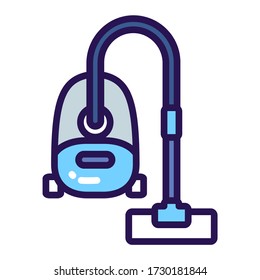 Vacuum cleaner color line icon. Domestic cleaning machine. Household equipment. Sign for web page, mobile app, banner. 