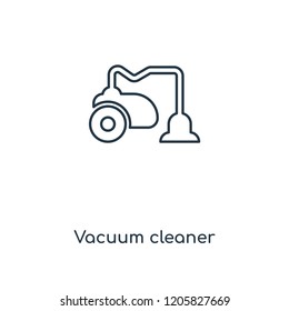 Vacuum cleaner concept line icon. Linear Vacuum cleaner concept outline symbol design. This simple element illustration can be used for web and mobile UI/UX.