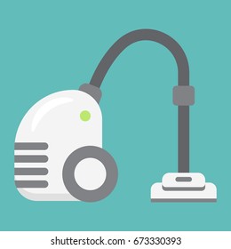 Vacuum cleaner flat icon, electric and appliance, vector graphics, a colorful solid pattern on a white background, eps 10.