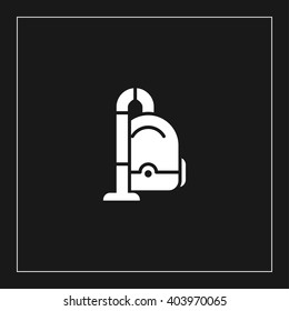 vacuum cleaner flat icon. home appliance vector illustration