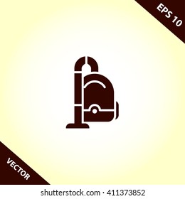 vacuum cleaner flat icon. home appliance vector illustration
