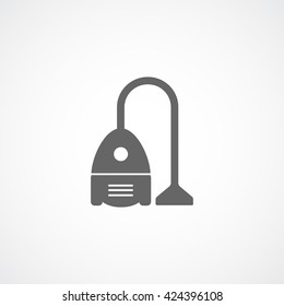 Vacuum Cleaner Flat Icon On White Background
