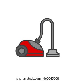 Vacuum cleaner flat line icon.