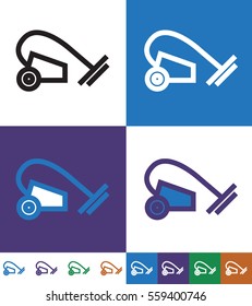 Vacuum cleaner Flat minimal icon vector