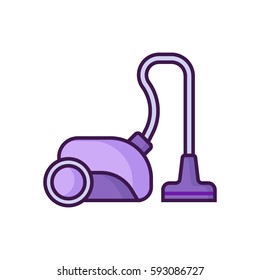 Vacuum cleaner flat outline icon