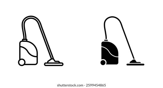 Vacuum cleaner flat simple vector icons illustration set.