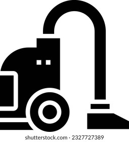 Vacuum Cleaner Glyph Icon - Single Icon, Vector  