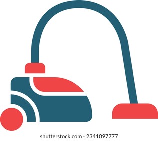 Vacuum Cleaner Glyph Two Color Icon For Personal And Commercial Use.
