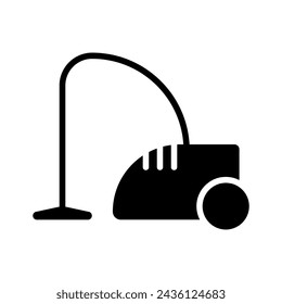 Vacuum cleaner glyph vector icon isolated on white background. Vacuum cleaner glyph vector icon for web, mobile and ui design