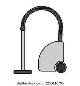 vacuum cleaner gray on a white background. vector illustration