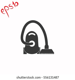 Vacuum cleaner grey icon.