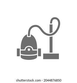 Vacuum cleaner grey icon. Isolated on white background