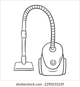 vacuum cleaner. Hand drawn vector illustration