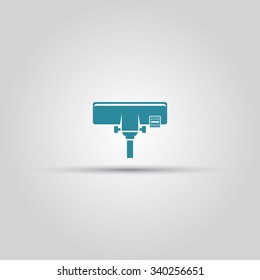 Vacuum cleaner head isolated vector icon
