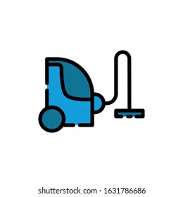 Vacuum,  cleaner,  home. Flat icon. Design template vector illustration