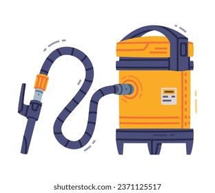 Vacuum Cleaner or Hoover as Cleaning Equipment Vector Illustration
