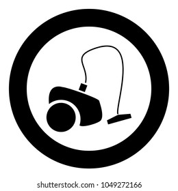 Vacuum cleaner  icon black color in circle
