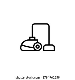 Vacuum cleaner Icon  in black line style icon, style isolated on white background