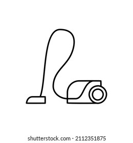 Vacuum cleaner Icon in black line style icon, style isolated on white background