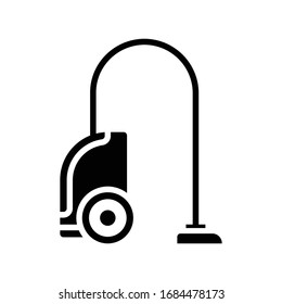 vacuum cleaner icon black vector illustration