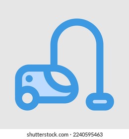 Vacuum cleaner icon in blue style about furniture, use for website mobile app presentation