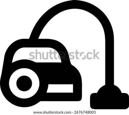 Vacuum Cleaner Icon Cleaning Appliance Symbol for Housework and Maintenance