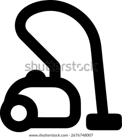 Vacuum Cleaner Icon Cleaning Appliance Symbol for Housework and Maintenance