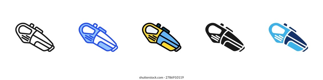 Vacuum Cleaner Icon Collection With Multiple Styles