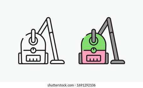 Vacuum cleaner icon. Concept of cleaning. Isolated vector symbol.