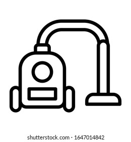 Staubsauger-Symbol im Strichstil
