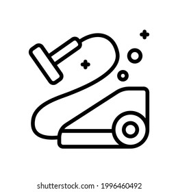 vacuum cleaner icon designed in outline style
