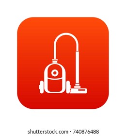 Vacuum cleaner icon digital red for any design isolated on white vector illustration